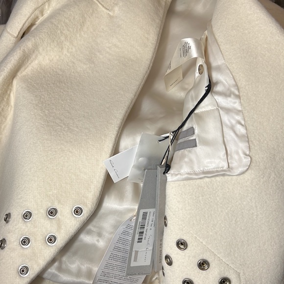 Rick Owens 100% cashmere women luxury jacket coat sz 40 eur 4US ivory new - Picture 8 of 15